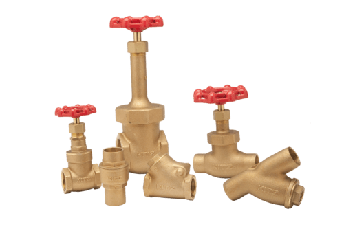 Industrial copper alloy valve for water and fluid systems